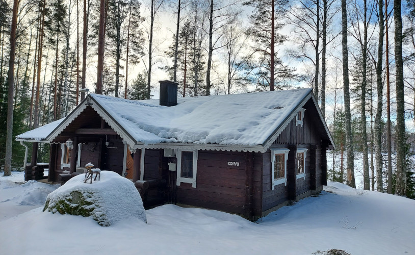 mökki järven rannassa